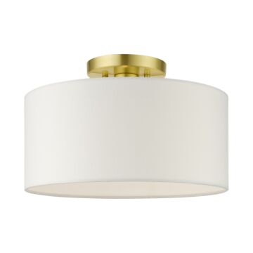 Meridian 1-Light Semi-Flush Mount in Satin Brass