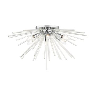 Utopia 6-Light Flush Mount in Polished Chrome