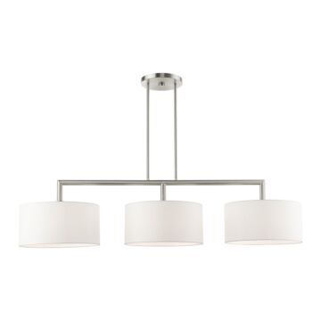 Meridian 3-Light Linear Chandelier in Brushed Nickel