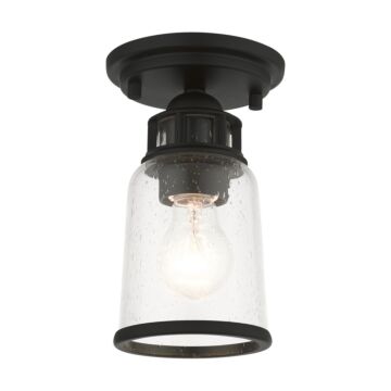 Lawrenceville 1-Light Flush Mount in Black