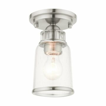 Lawrenceville 1-Light Flush Mount in Brushed Nickel