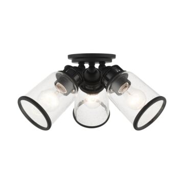 Lawrenceville 3-Light Flush Mount in Black