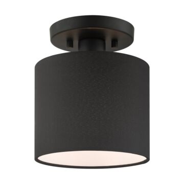 Bainbridge 1-Light Semi-Flush Mount in Black