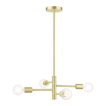 Bannister 4-Light Chandelier in Satin Brass