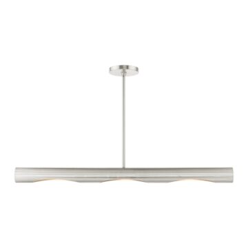 Novato 3-Light Linear Chandelier in Brushed Nickel