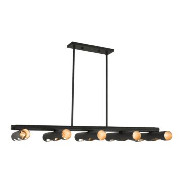 Novato 10-Light Linear Chandelier in Black