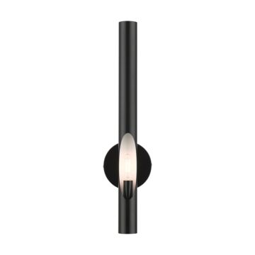 Acra 1-Light Wall Sconce in Shiny Black