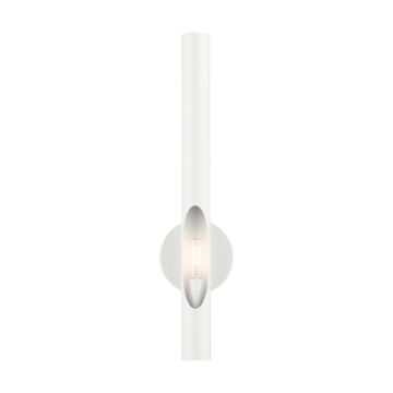 Acra 1-Light Wall Sconce in Shiny White