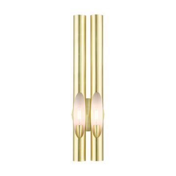 Acra 2-Light Wall Sconce in Satin Brass