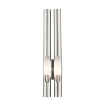 Acra 2-Light Wall Sconce in Brushed Nickel