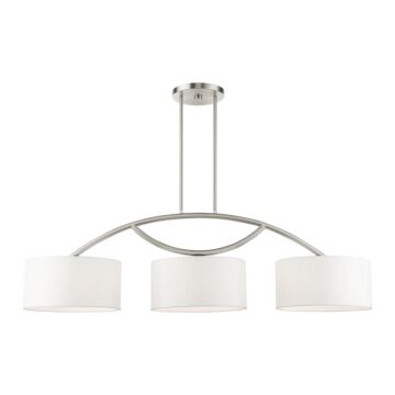 Meridian 3-Light Linear Chandelier in Brushed Nickel