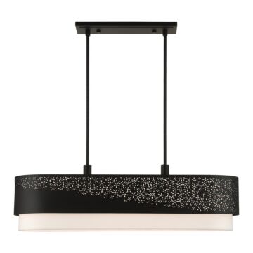 Noria 6-Light Linear Chandelier in Black