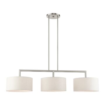 Meridian 3-Light Linear Chandelier in Brushed Nickel