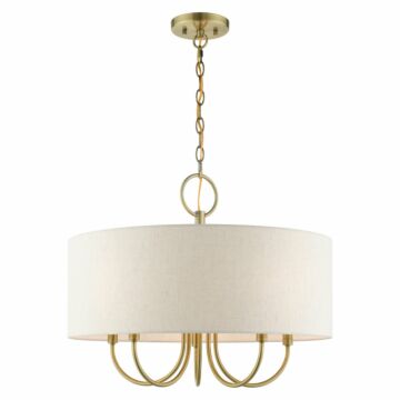 Blossom 5-Light Chandelier in Antique Brass