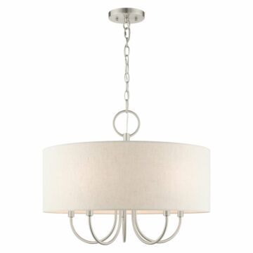 Blossom 5-Light Chandelier in Brushed Nickel