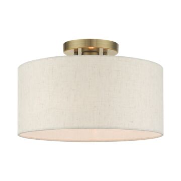 Blossom 1-Light Semi-Flush Mount in Antique Brass