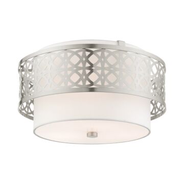 Calinda 3-Light Semi-Flush Mount in Brushed Nickel