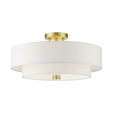 Meridian 4-Light Semi-Flush Mount in Satin Brass