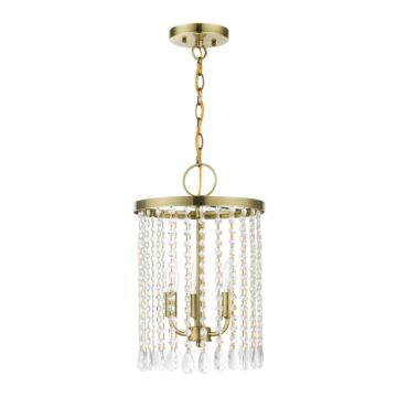 Elizabeth 3-Light Chandelier in Antique Brass