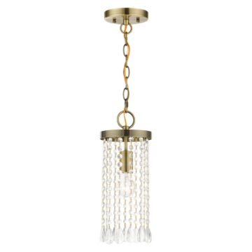 Elizabeth 1-Light Mini Pendant in Antique Brass
