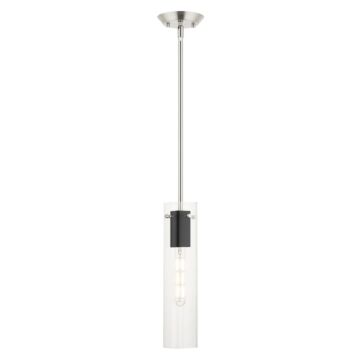 Beckett 1-Light Pendant in Brushed Nickel & Black