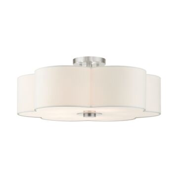 Chelsea 5-Light Semi-Flush Mount in Brushed Nickel