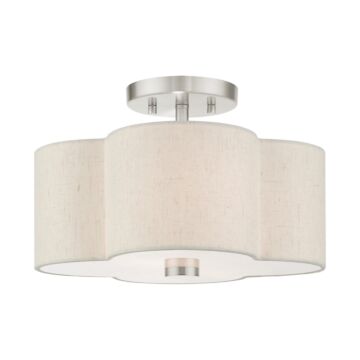Solstice 2-Light Semi-Flush Mount in Brushed Nickel