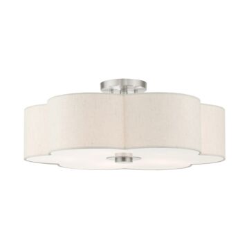 Solstice 5-Light Semi-Flush Mount in Brushed Nickel