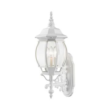 Frontenac 3-Light Outdoor Wall Lantern in Textured White