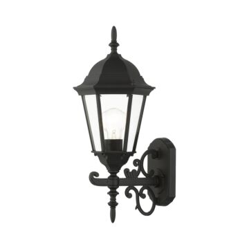 Hamilton 1-Light Outdoor Wall Lantern in Textured Black