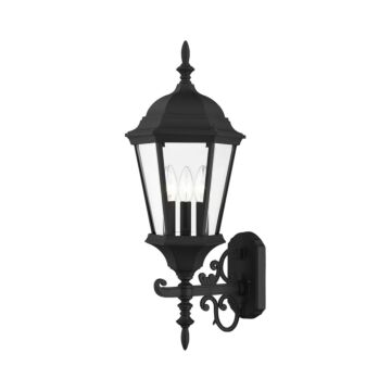 Hamilton 3-Light Outdoor Wall Lantern in Textured Black