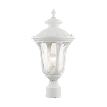 Oxford 1-Light Outdoor Post Top Lantern in Textured White