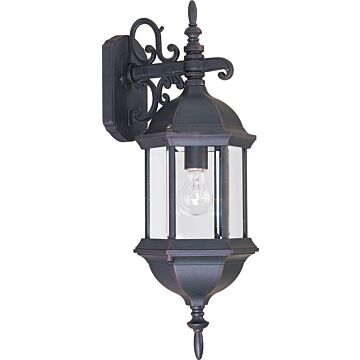 Builder Cast One Light Outdoor Wall Lantern in Empire Bronze by Maxim
