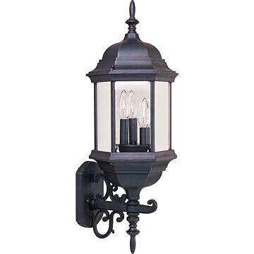 Builder Cast Three Light Outdoor Wall Lantern in Empire Bronze by Maxim