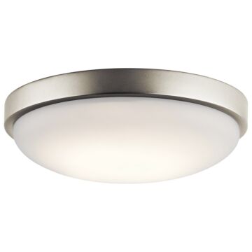 Kichler 11.5 Inch White Acrylic LED Flush Mount in Brushed Nickel