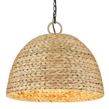 Rue Five Light Pendant in Matte Black by Golden