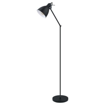 Priddy One Light Floor Lamp in Black  White by Eglo USA