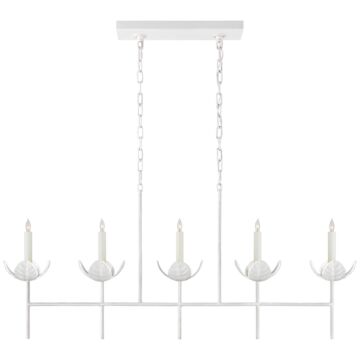 Illana  Linear Chandelier in Plaster White by Visual Comfort Signature