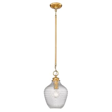 Adeline MBG One Light Pendant in Modern Brushed Gold by Golden