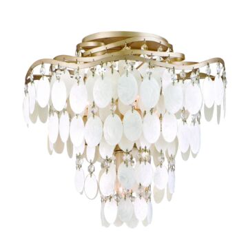 Dolce Four Light Semi Flush Mount in Champagne Leaf by Corbett Lighting
