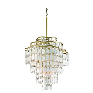 Dolce 12 Light Chandelier in Champagne Leaf by Corbett Lighting