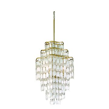 Corbett Dolce 7 Light Pendant Light in Champagne Leaf