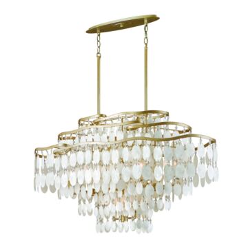 Dolce 12 Light Linear in Champagne Leaf by Corbett Lighting