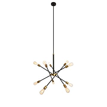 Axel 10-Light Chandelier in black