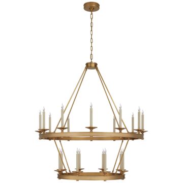 Launceton  Chandelier in Antique-Burnished Brass by Visual Comfort Signature