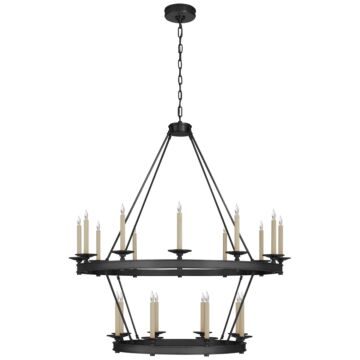 Launceton  Chandelier in Bronze by Visual Comfort Signature