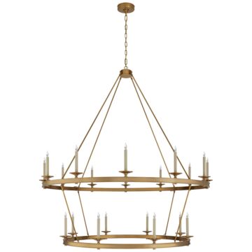 Launceton  Chandelier in Antique-Burnished Brass by Visual Comfort Signature