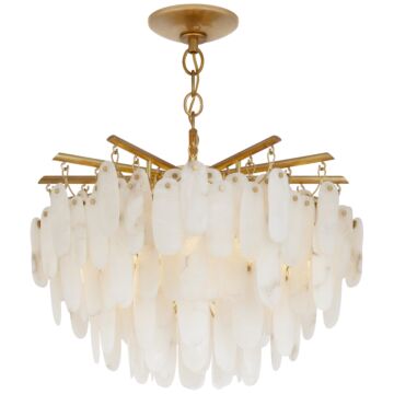 Cora LED Semi-Flush Mount in Antique-Burnished Brass by Visual Comfort Signature