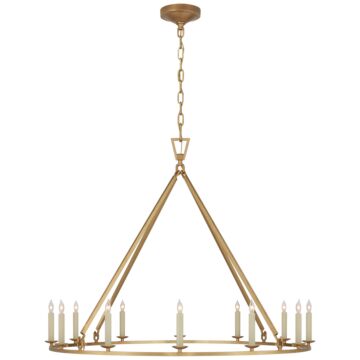 Darlana Ring  Chandelier in Antique-Burnished Brass by Visual Comfort Signature
