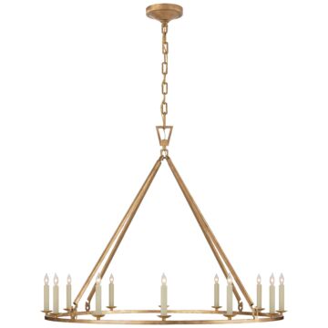 Darlana Ring  Chandelier in Gilded Iron by Visual Comfort Signature